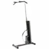 The Ironmaster Chin Up Attachment is a black vertical climbing exercise machine with top handles, a central frame, and a stable base. Its designed for home fitness, replicating the action of climbing.