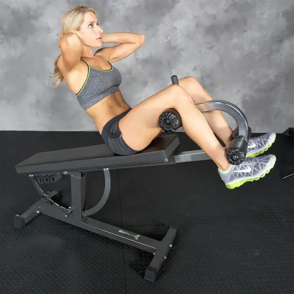 Ironmaster crunch attachment for abdominal exercises