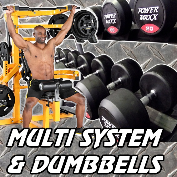 Powertec Gym and Dumbbells