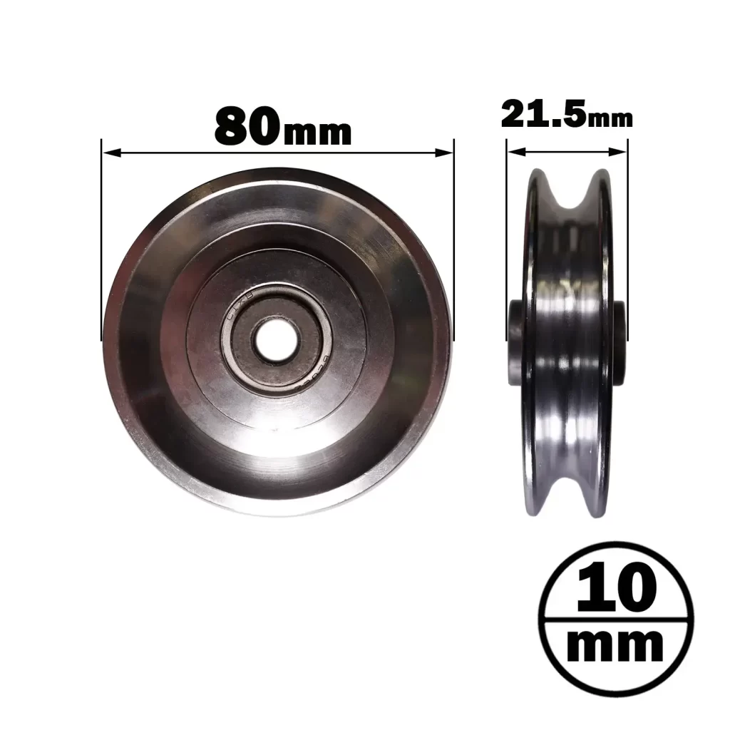 80mm aluminium pulley measurements