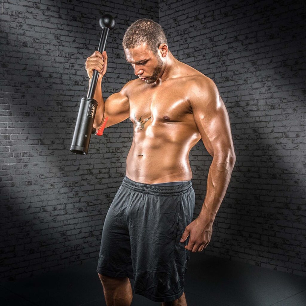 Man holding ATX barbell attachment