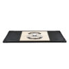 The ATX® Deadlift Platform Barbell Club is a dual-function weightlifting platform. It features the ATX Fitness Barbell Club logo on its wooden center and is bordered by black rubber sections for improved support and stability.