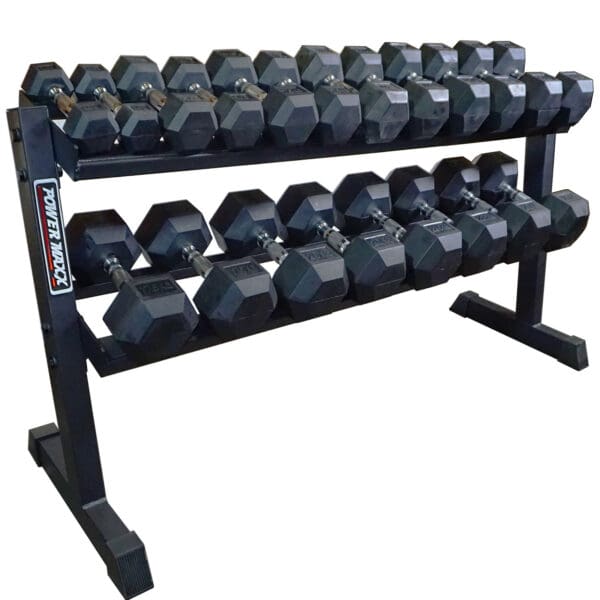 2.5kg - 25kg Rubber Hex 10pr with Rack
