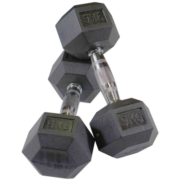 1kg to 20kg Rubber Hex Dumbbells - Image 13