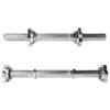 A pair of Standard Dumbbell Handles, featuring textured grips and threaded ends for securing weight plates, displayed on a white background.