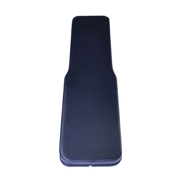 The Ironmaster Hybrid Bench Pad, featuring a sleek black rectangular design and contoured sides, is set against a plain white background.