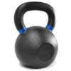A 32kg Kettlebell, colored black with a blue stripe near the handle, is placed against a white background.