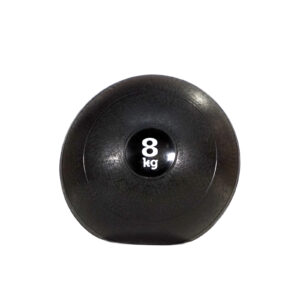 The Slam Ball 8 kg features a glossy black surface with 8 kg in white text, set against a plain white background.