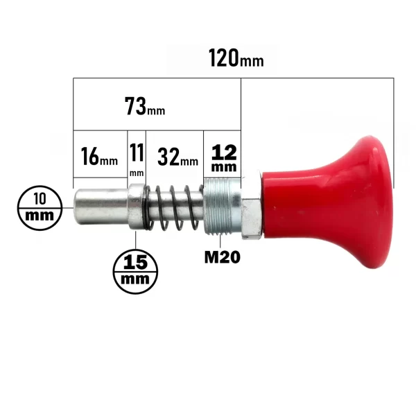 Z-SPRPIN-M20-55 diagram and measurements