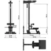 Illustration of the ATX® Plate Loaded Lat Pulldown and Row Machine, showing dimensions: height 219.5 cm, width 75 cm, depth 78 cm. Features include a seat/table height of 23.5 cm and bars width of 111.5 cm, with both vertical and horizontal bars.