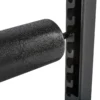 Close-up of a black textured foam roller attached horizontally to the ATX® Split Squat Stand with multiple slots, perfectly complementing any gym or exercise equipment ensemble.