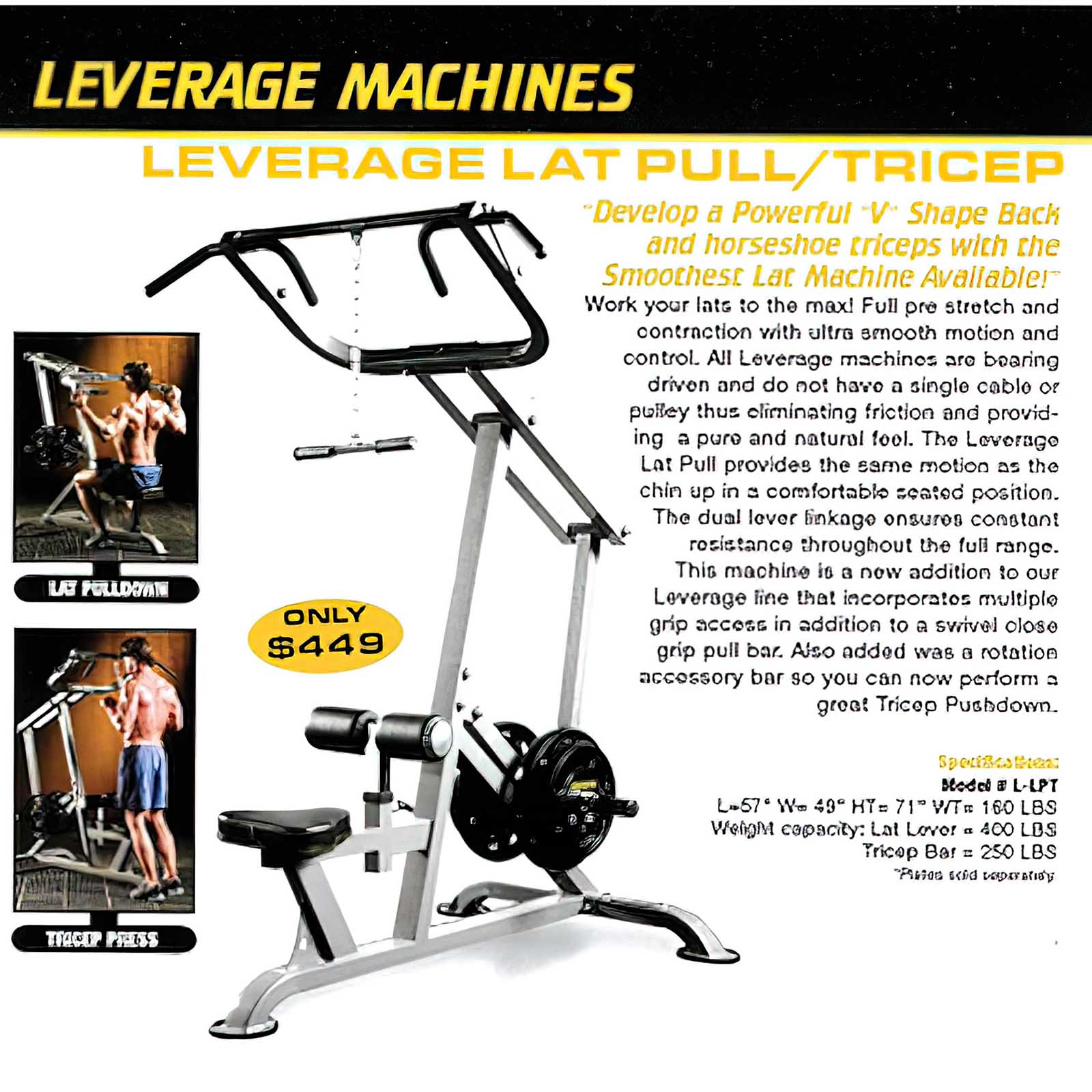 Powertec gym equipment from 2008 with leverage lat pulldown