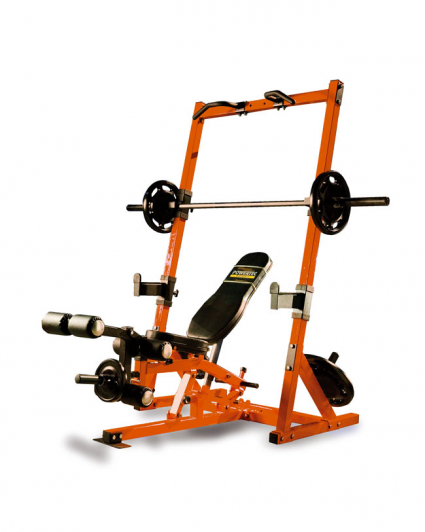 Powertec Bench Rack System in red