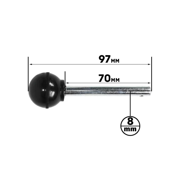 M8 70mm locking pin measurements