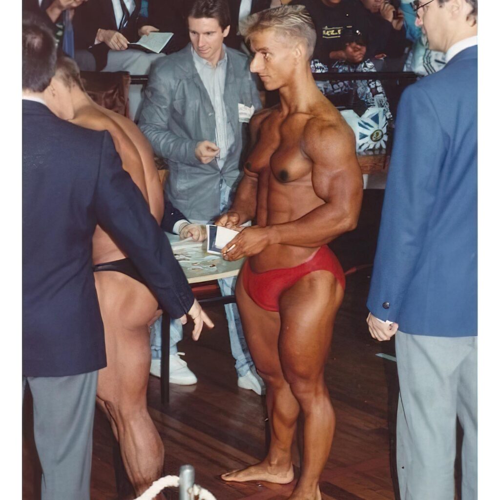 Lee Priest at one of his early bodybuilding shows