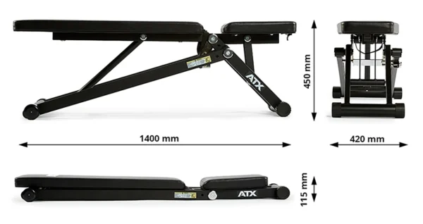 ATX® Folding Weight Bench Black - DISCONTINUED - Image 6