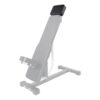 The Ironmaster Head Extension SB is an adjustable weight bench featuring a padded backrest, seat, and foot support in an inclined position. It has a sturdy metallic gray finish suitable for home or gym use.