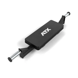 ATX® Hip Thruster Attachment featuring a rectangular padded cushion with metal sleeves on either end.