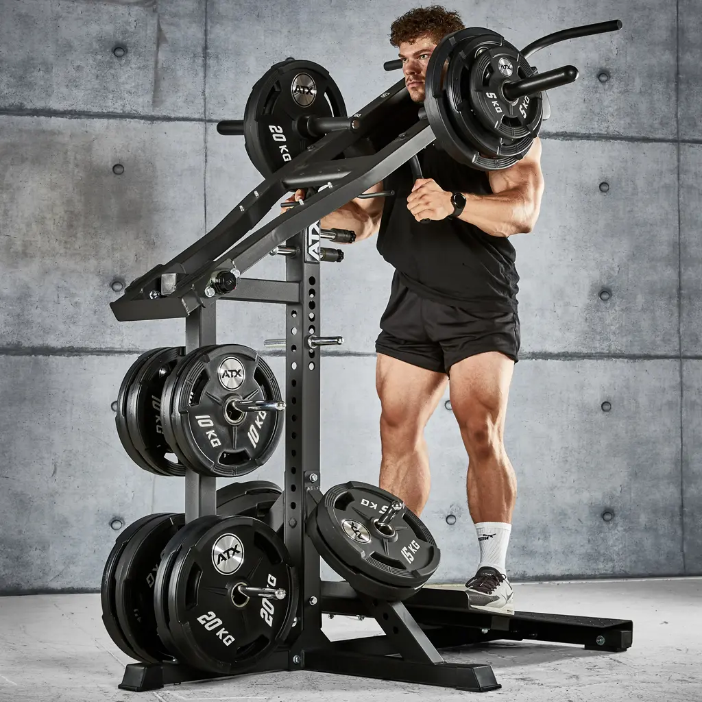 Wesley Vissers on ATX Lever Squat Machine