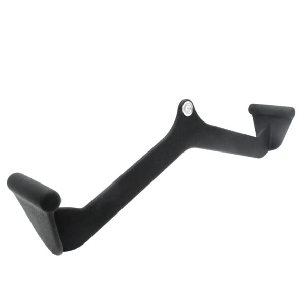 The Full Advantage Grip - MID GRIP is a black wall-mounted pull-up bar featuring angled grips and a central support bracket, perfect for strength training and home workouts.