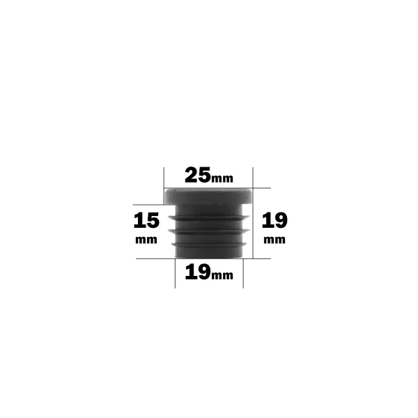 25mm round end cap