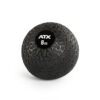 A textured black ATX® Slam Ball, labeled ATX 8 KG, designed for fitness and weight training, set against a plain white background.