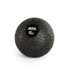 A textured ATX® Slam Ball, black with a center label showing 10 kg, rests on a white background.