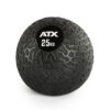 The ATX® Slam Ball, weighing 25 kg, features a black textured surface designed for fitness and strength training exercises.