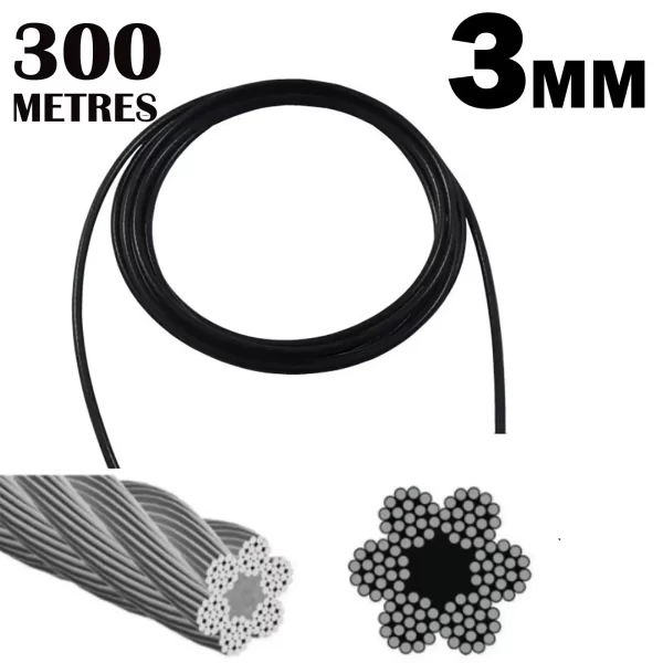 Gym Cable 3mm 6x19 FC 300M