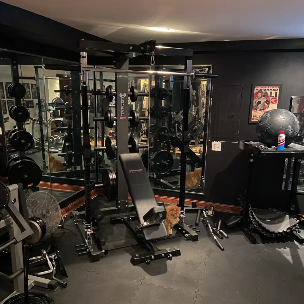 Ironmaster Super Bench PRO in a home gym