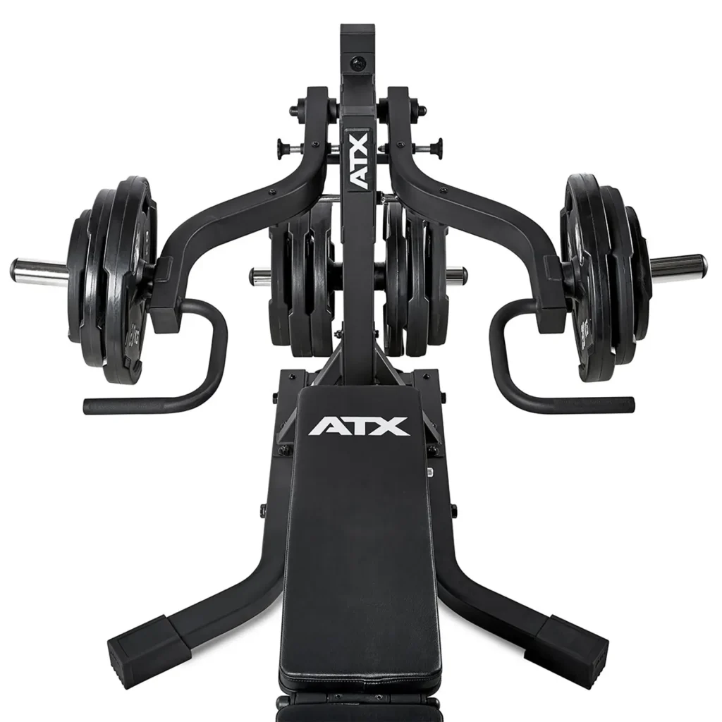 ATX-LMP-650 leverage bench press machine with weights