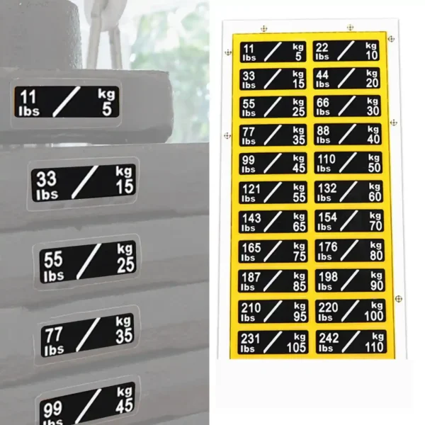 Z-ST-WTSTK5-110- weight stack number stickers