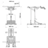Diagram of a leverage squat machine with three views: front, side, and top. Dimensions are labeled: height 1433 mm, width 1305 mm, depth 860 mm. The design includes handles and a padded section for optimal comfort and performance.