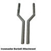 Ironmaster barbell attachment for spotting stands