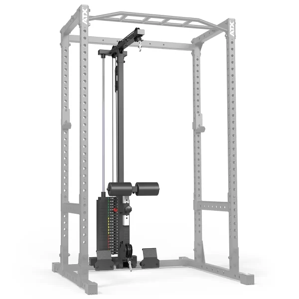 lat pulldown attachment on a power rack