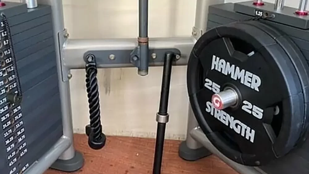 weight on the king pin on a functional trainer