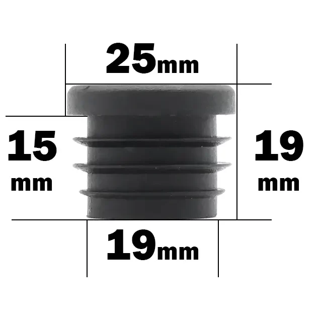 25mm round end cap