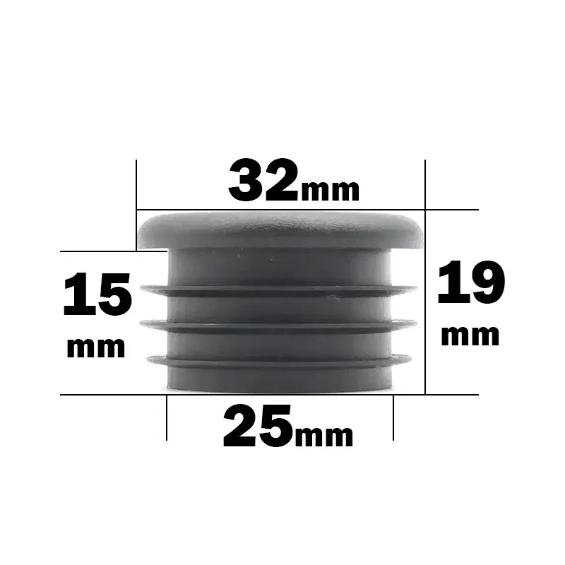 32mm diameter tube end cap measurements