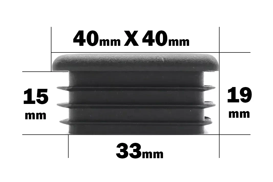 40x40mm end cap measurments