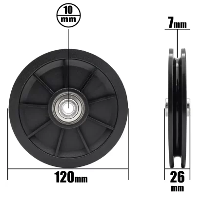 Cable Pulley 120mm RIBBED - Image 4