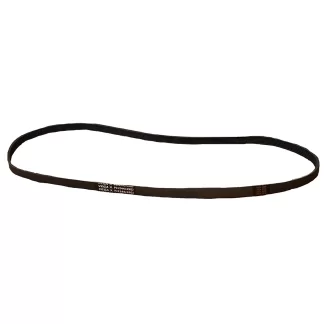 The Drive Belt PJ1244-6ribs, a black automotive serpentine belt, is shown laid flat in an oval on a white background with visible grooves inside and smooth outer side featuring white printed markings.