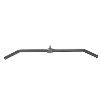 A straight, textured metal bar with angled ends and a central mounting bracket, isolated on a white background.