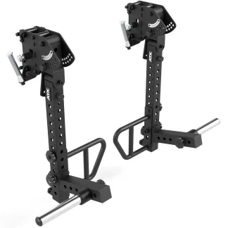 The ATX® Jammers 3D Roller 600 Series features two adjustable black metal barbell holders with multiple height options, integrated handles like 3D jammer arms, horizontal plate storage rods at the base, and prominent ATX branding.