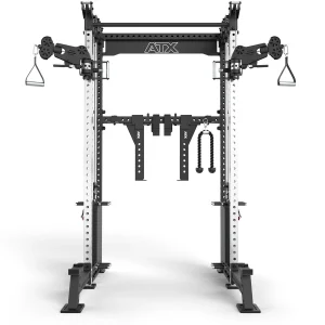 A black and silver gym equipment.