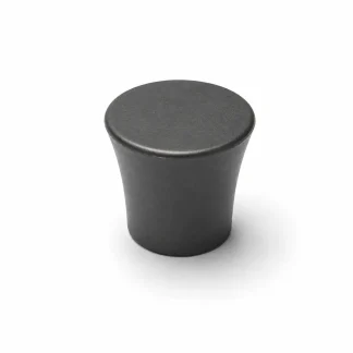 A matte black, cylindrical knob with a slightly flared base, shown on a white background.